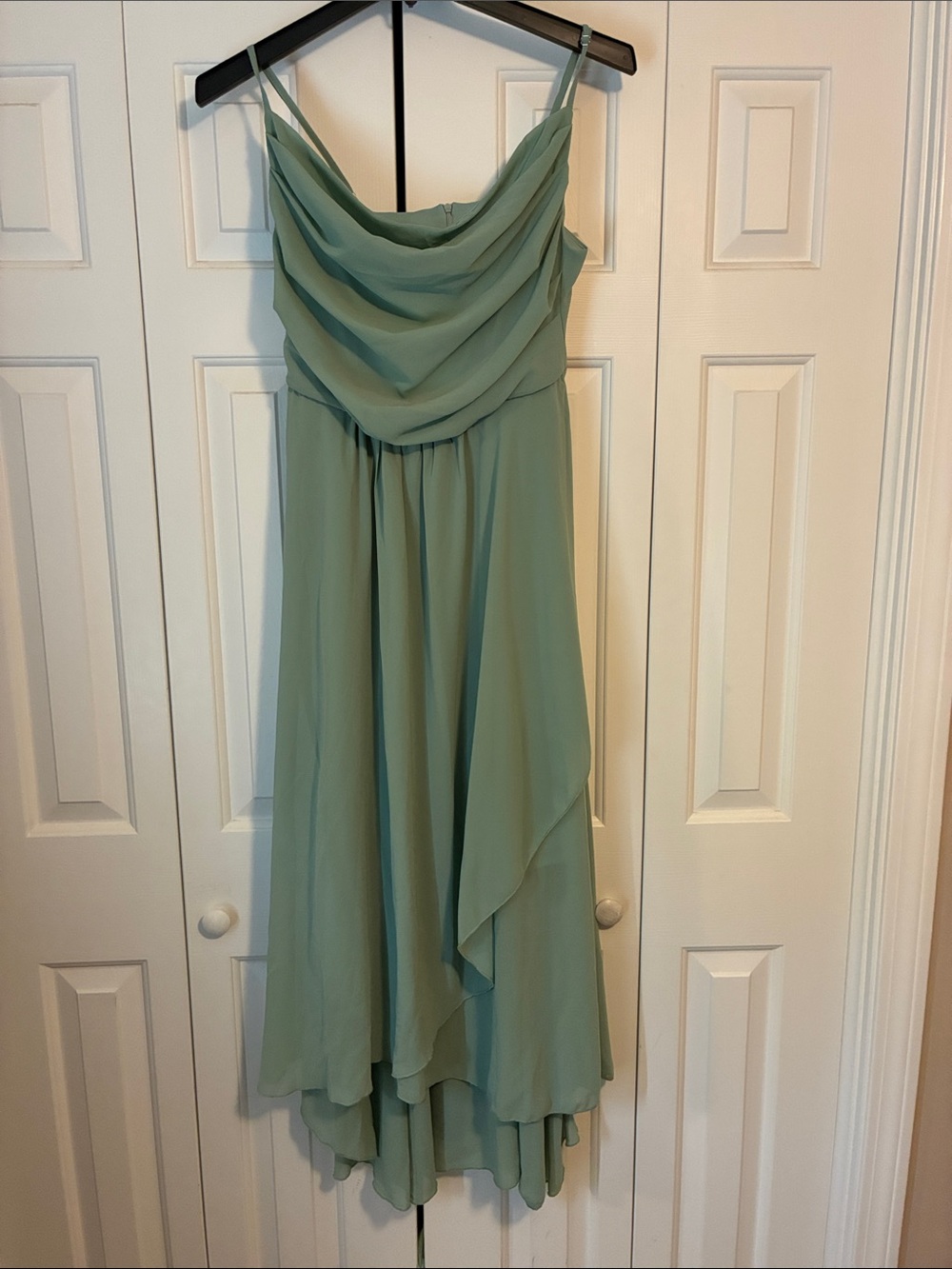 Azazie Mint High Low Dress